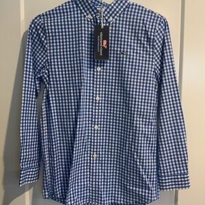 Vineyard Vines Men's Blue Gingham Shirt